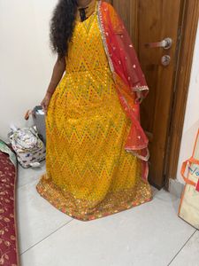 Festive Anarkali Mirror Work Heavy Set