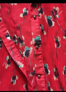 Korean Floral Shirt, Textured &amp; Oversized