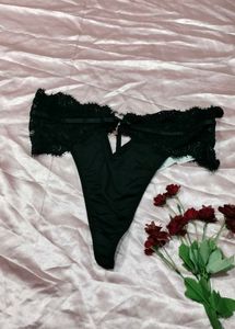 Lace Trim Thong Panty