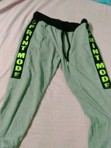 Light Green Joggers with "Sprint Mode" Graphic