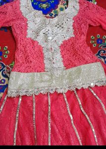 Peach Lehnga Good Looking Wear