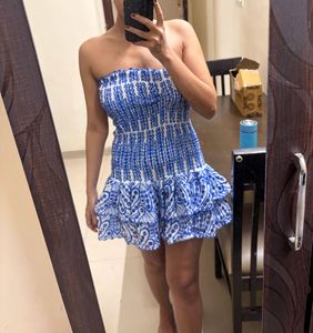 Tube blue dress