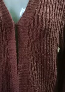 Burgundy Knit Cardigan