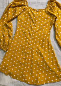 💛Yellow Polka Dot Mini Dress💛