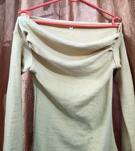 Stylish Off-Shoulder Long Sleeve Top