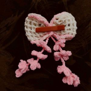 Crocheted Bow Hair Clip
