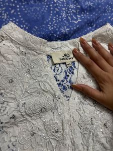 Boho White Lace Tassel Blouse