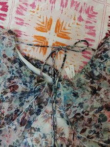 Floral Print Dress with Ruffle Detail