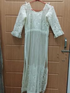 White Chikenkari Kurti