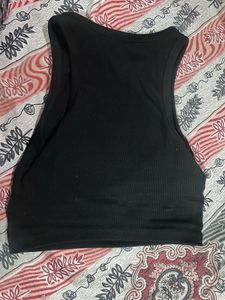 H&amp;M Black Ribbed Top
