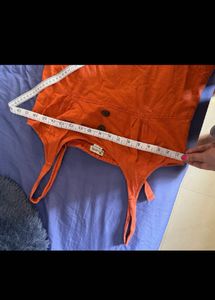 Rust Orange Tie-Strap Cami dress