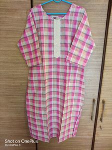 Pure Cotton Kurta With Embroidery