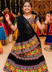 Vibrant Embroidered Lehenga Choli for Kids