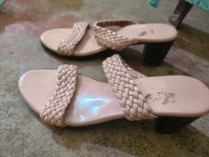Light Pink Braided Strap Sandals