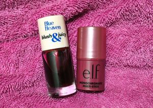 Blue Heaven & e.l.f. Blush & Multi-Stick