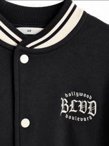H&amp;M Motif-Detail Baseball/Varsity Jacket