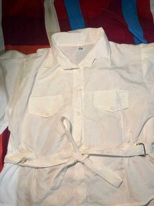 ZARA Chic White Button-Up Blouse