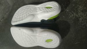 Comfortable Black &amp; Lime Green Clogs