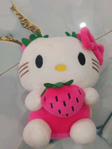 Hello Kitty Plush Toy with Strawberry