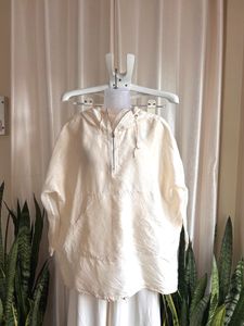 Imported pure silk oversized hoodie