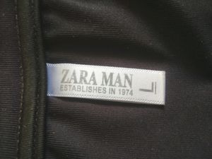 Original Zara Men Black Full Sleeve Tshirt Chest 38 Length 28
