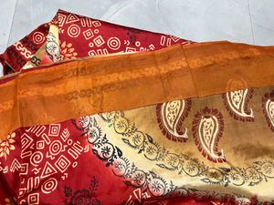 Aari work Pure Silk saree.