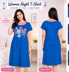 Women's Blue Night T-Shirt Dress