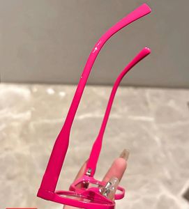 Trendy Pink Square Frame Glasses