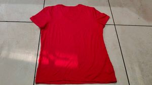 Reebok Red V-Neck T-Shirt