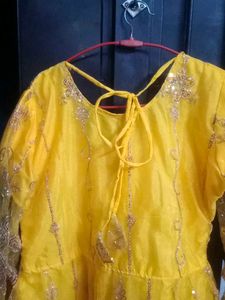 Yellow Ethnic garara Firock With Dupatta