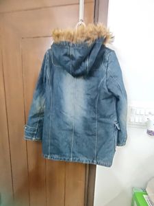 Denim Long Winter Jacket