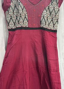 New Like Anarkali Model Maroon Top
