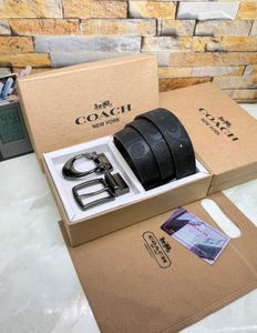 Coach Double Buckle Belts With Box