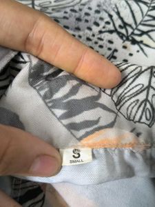 Tropical Print Short Sleeve Shirt