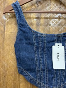Stylish Denim Corset Top(Brand new)