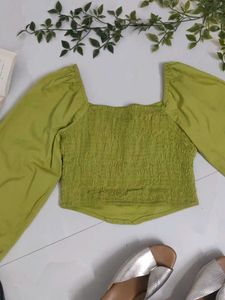 Green corset Crop Top🌿✨💚