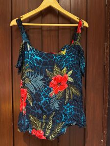 Vibrant Floral Print Top