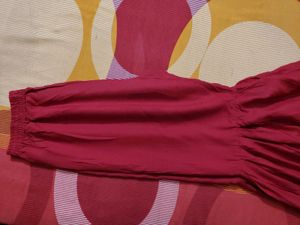 Red kurta and sharara set (without dupatta)