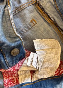 Zara Denim Shorts with Bandana