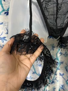Lacy Lingerie Set Midnight Black