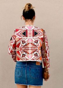 Original Topshop geometric embroidered jacket