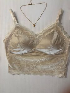 Beige lace bralette