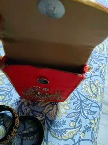 Embellished Red Clutch Bag mobile cover