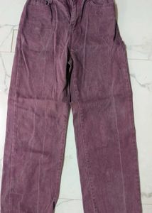 Stylish Purple Wide-Leg Jeans