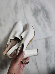 Chic White Slingback Heels