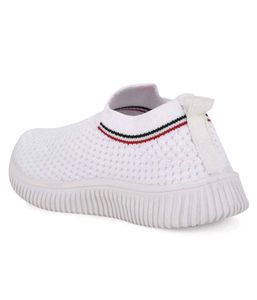 Unisex Kids White Slip-On Sneakers