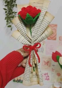 Crocheted Rose Bouquet
