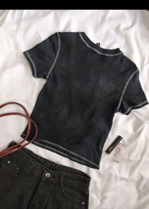 H&amp;M Y2K Faded Fitted Top