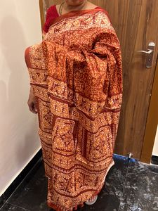 Salee🎉🎉🎉Beautiful Brown Saree Silk(without Blouse)❤️