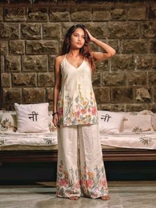 Nishorama Boho Floral Halter Top & Pant